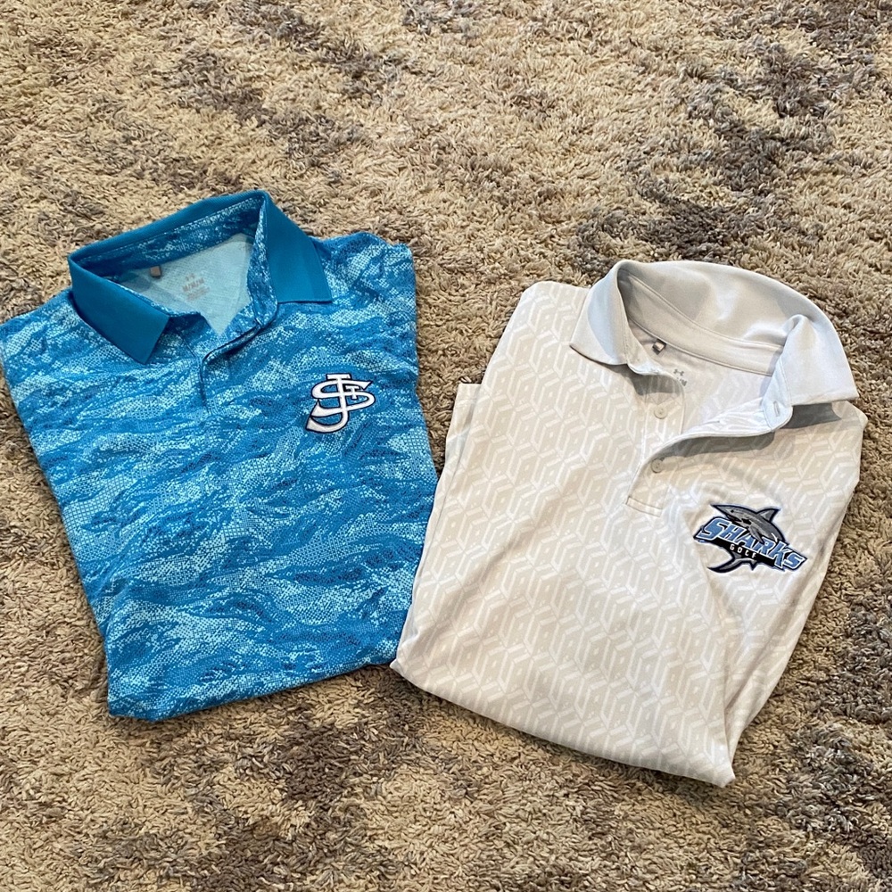 Bundle of two Under Armour golf polos.